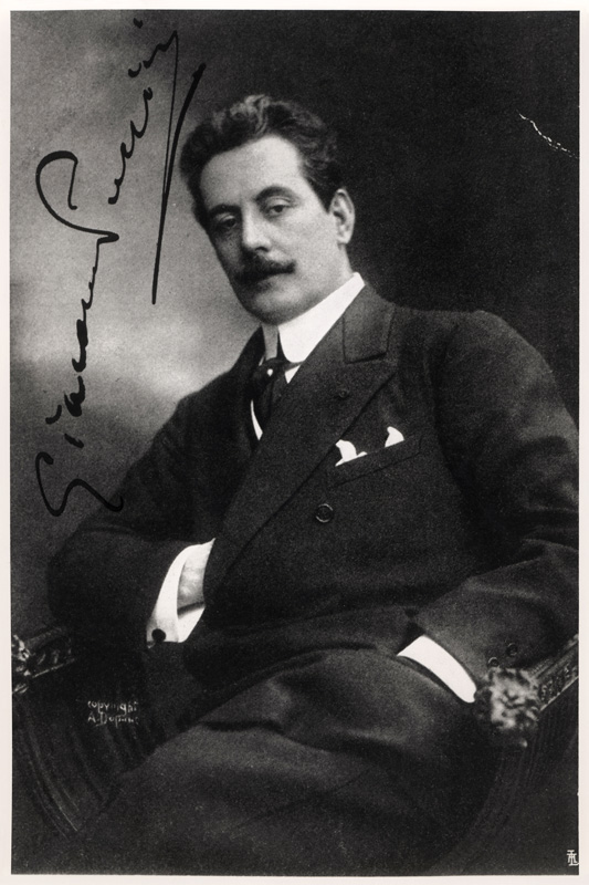 Giacomo Puccini (1858-1924) (b/w photo)  de Italian Photographer