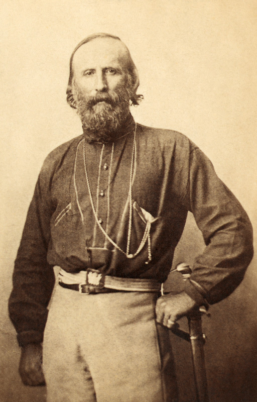 Giuseppe Garibaldi, from a 19th century photograph (litho)  de Italian School