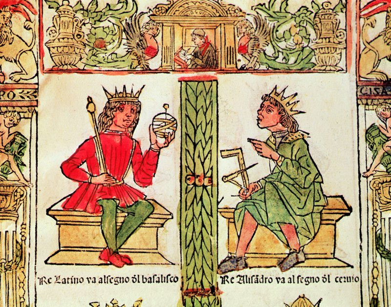 King Latinus and King Alexander, from ''The Book of Fate'' by Lorenzo Spirito Gualtieri de Italian School