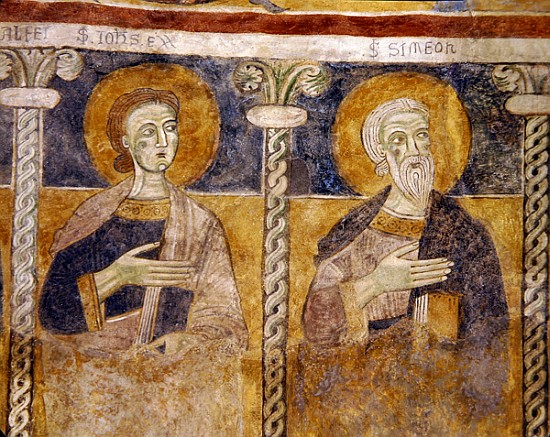 Detail of St. John the Evangelist and St. Simon de Italian School