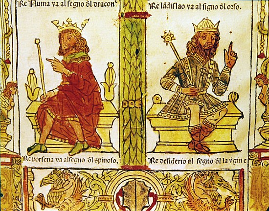 King Porsenna and King Desiderius, from ''The Book of Fate'' by Lorenzo Spirito Gualtieri de Italian School