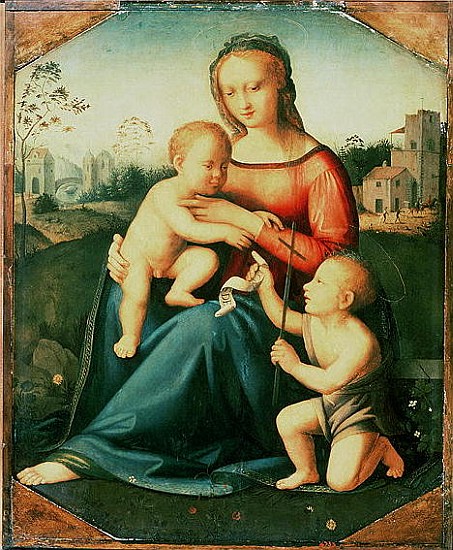 Madonna and Child with St. John the Baptist de Italian School