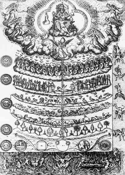 The Great Chain of Being from ''Retorica Christiana'' Didacus Valades, printed in 1579 de Italian School