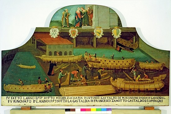 Sign for the Marangoni Family of shipbuilders, Venetian de Italian School