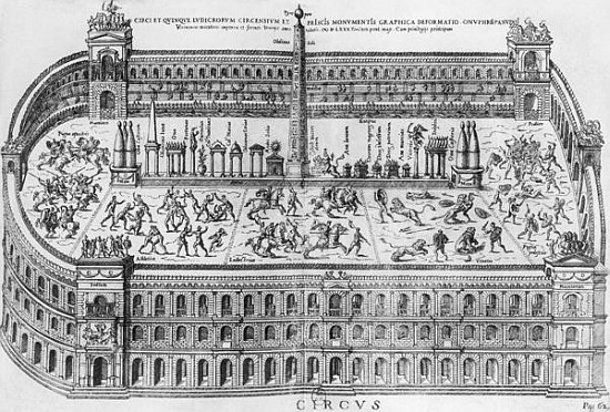 The Circus Maximus in Rome, c.1600 de Italian School