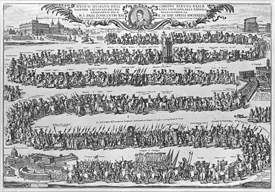 The Procession of Pope Innocent XII from the Vatican on his formally taking possession of St John de Italian School