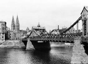 Weser Bridge, Bremen, c.1910 (b/w photo) 
