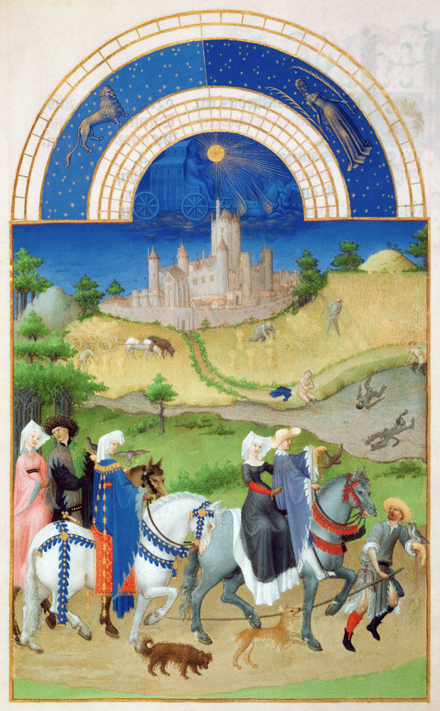 Facsimile of August: Hawking, from the ''Tres Riches Heures du Duc de Berry  (for original see 8440) de Limbourg Brothers