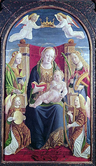 Madonna and Child with Angel Musicians, c.1490-1500 de Lombard School