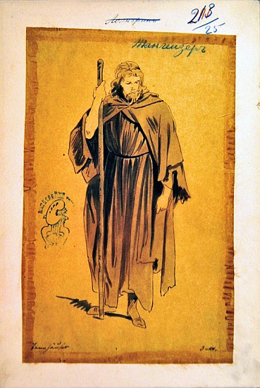 Costume Design for the role of Tannhauser, in the opera ''Tannhauser'', de Richard Wagner