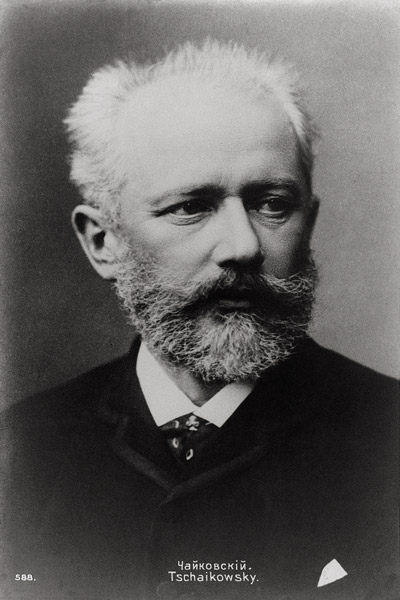 Piotr Ilyich Tchaikovsky (1840-93) (b/w photo)  de Russian Photographer