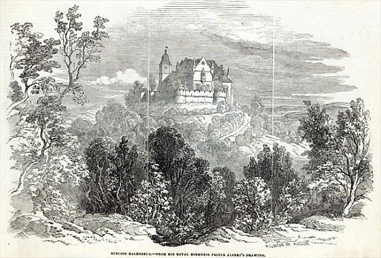 Schloss Kalenberg; engraved by W.J. Linton, from ''The Illustrated London News'', 16th August 1845 de Saxe-Coburg