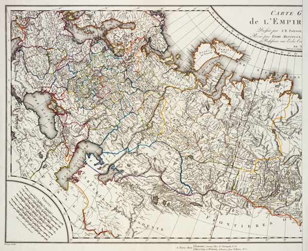 Map of Russia , Tardieu 1812 de Tardieu