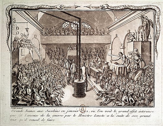 Meeting of the Jacobin Club, January 1792 de Vilette