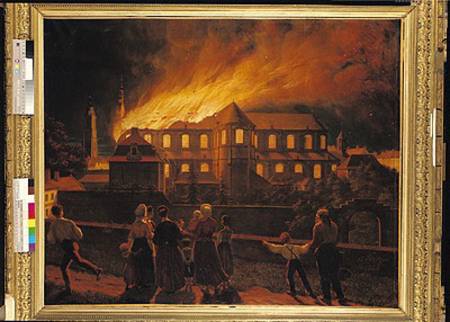 Fire at Cambrai Cathedral de Abel Berger