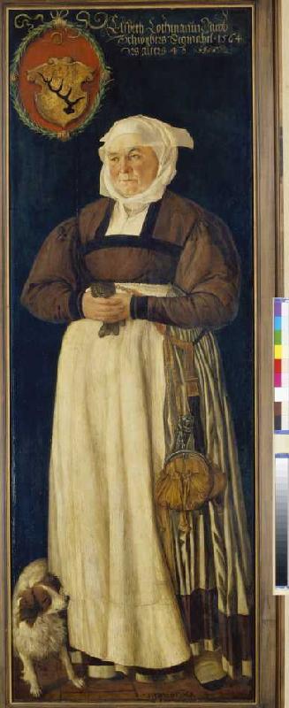 Portrait the Elsbeth high man, wife the Jacob Schw de Abel Stimmer