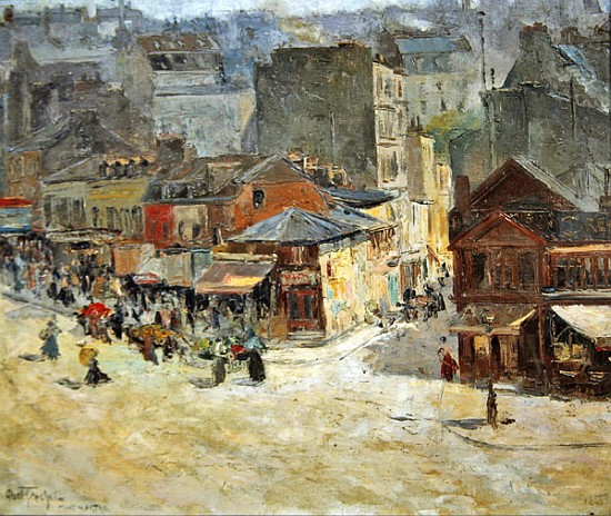 Street scene in Montmartre de Abel-Truchet