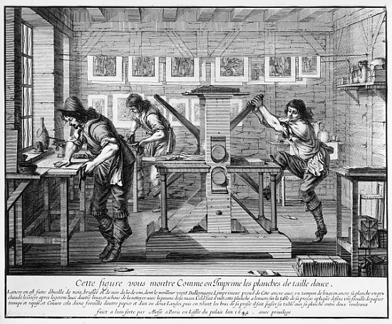 French printing press de Abraham Bosse