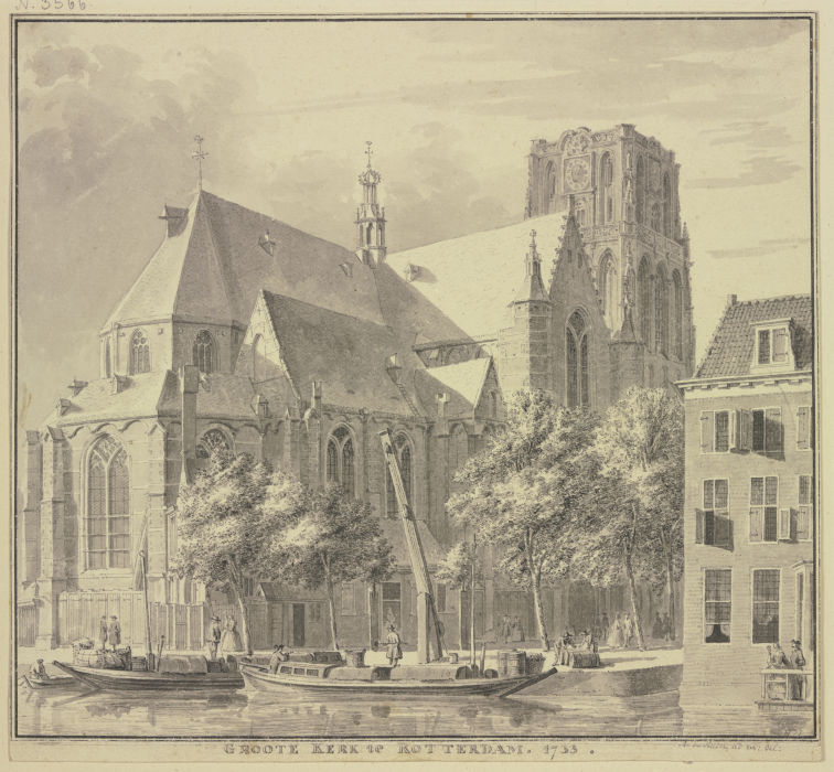Groote Kerk te Rotterdam de Abraham de Haen d. J.