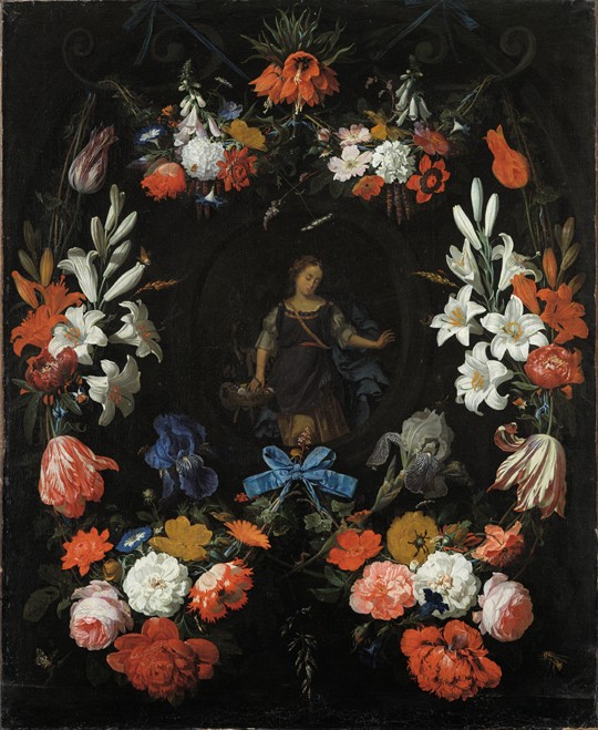 Garland of Flowers de Abraham Mignon