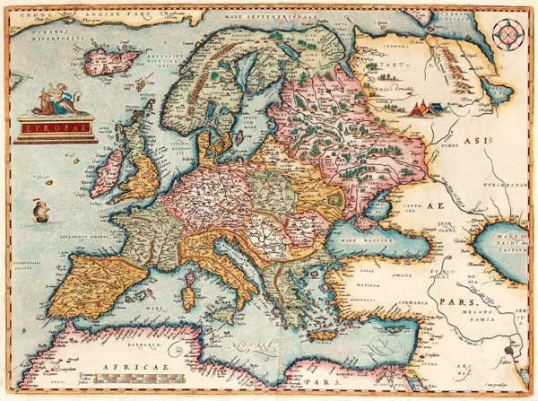 Europae (From: Theatrum Orbis Terrarum) de Abraham Ortelius