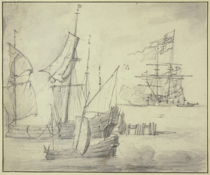Study sheet: Ships de Abraham Storck d. Ä.