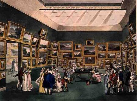 Exhibition of Watercoloured Drawings by the Society of Painters in Watercolours, from 'The Microcosm de A.C. Rowlandson