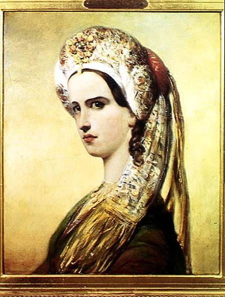 Portrait of Rachel (1821-58) de Achille Deveria