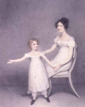 Lady Louth, Daughter of the 13th Baron Dunsany, with her Daughter