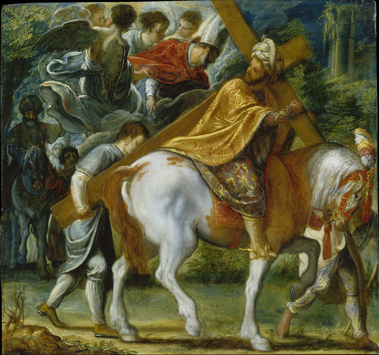 The Frankfurt Altarpiece of the Exaltation of the True Cross:
Heraclius on Horseback with the Cross  de Adam Elsheimer