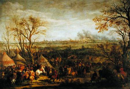 The Taking of Cambrai in 1677 by Louis XIV (1638-1715) de Adam Frans van der Meulen
