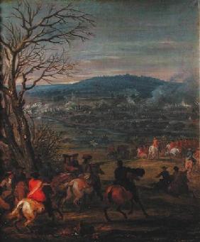 Louis XIV (1638-1715) in Battle near Mount Cassel, 11th April 1677