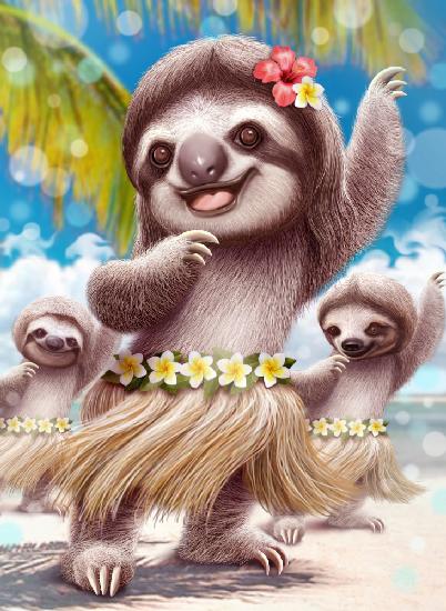 SLOTH HULA DANCER