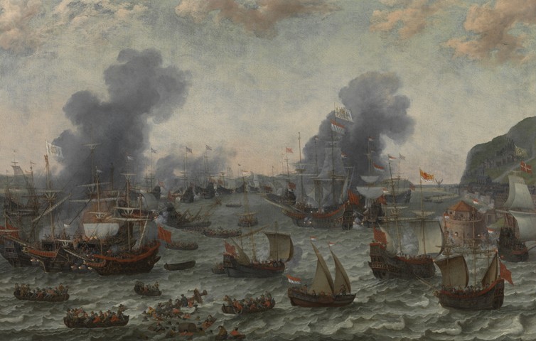 The Battle of Gibraltar, 25 April 1607 de Adam Willaerts