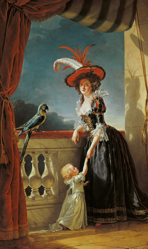 Portrait of Louise-Elisabeth de France (1727-59) Duchess of Parma and her son Ferdinand (1751-1802) de Adélaide Labille-Guiard