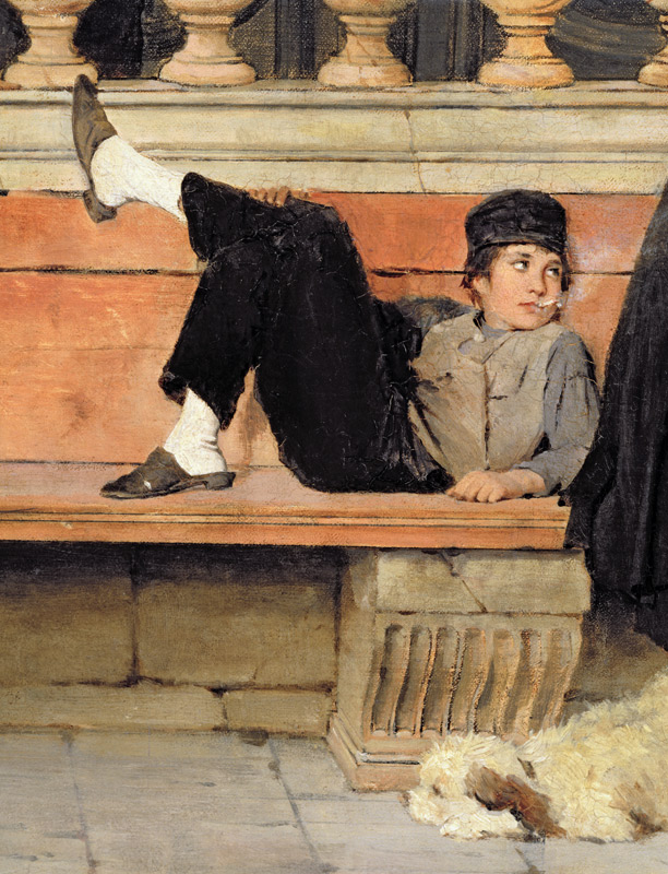 St. Mark's, Venice, detail of a boy smoking de Adolf Echtler
