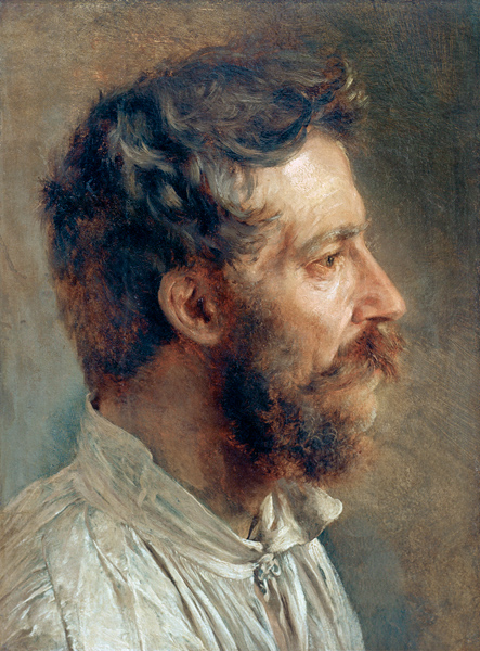 A.v.Menzel, Head of a Bearded Worker de Adolph Friedrich Erdmann von Menzel