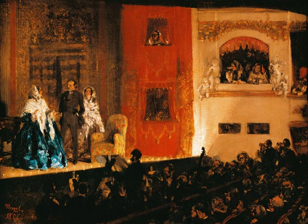 A.v.Menzel, Théâtre du Gymnase in Paris de Adolph Friedrich Erdmann von Menzel