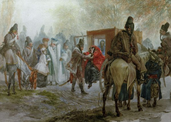 A.Menzel / Hussars and Polish Magnates de Adolph Friedrich Erdmann von Menzel