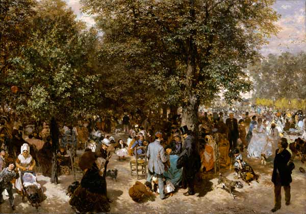 Ein Nachmittag im Tuileriengarten de Adolph Friedrich Erdmann von Menzel