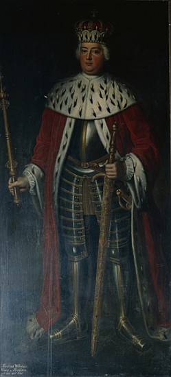 Frederick William I, King of Prussia in his Regalia, de Adolph Friedrich Erdmann von Menzel