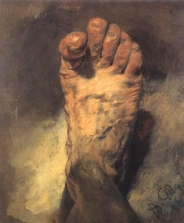 Foot of the Painter de Adolph Friedrich Erdmann von Menzel