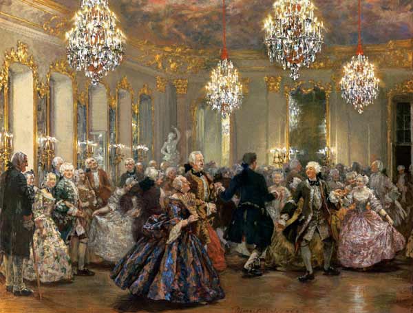 Baile de corte en el castillo de Reinsberg de Adolph Friedrich Erdmann von Menzel