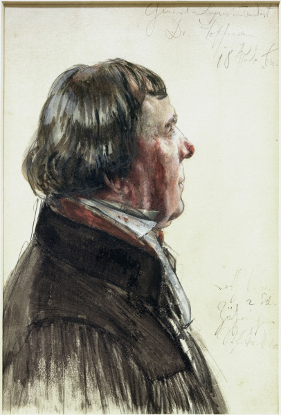 Ludwig Hoffmann, Portrait study, Menzel de Adolph Friedrich Erdmann von Menzel