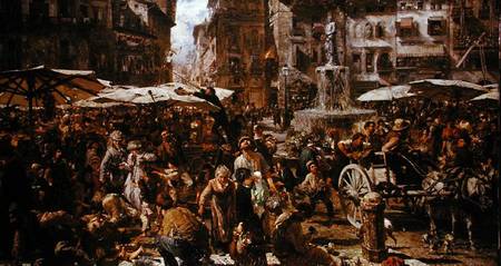 The Market of Verona de Adolph Friedrich Erdmann von Menzel