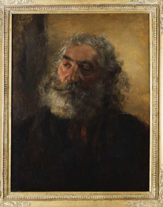 Portrait eines bärtigen Mannes de Adolph Friedrich Erdmann von Menzel