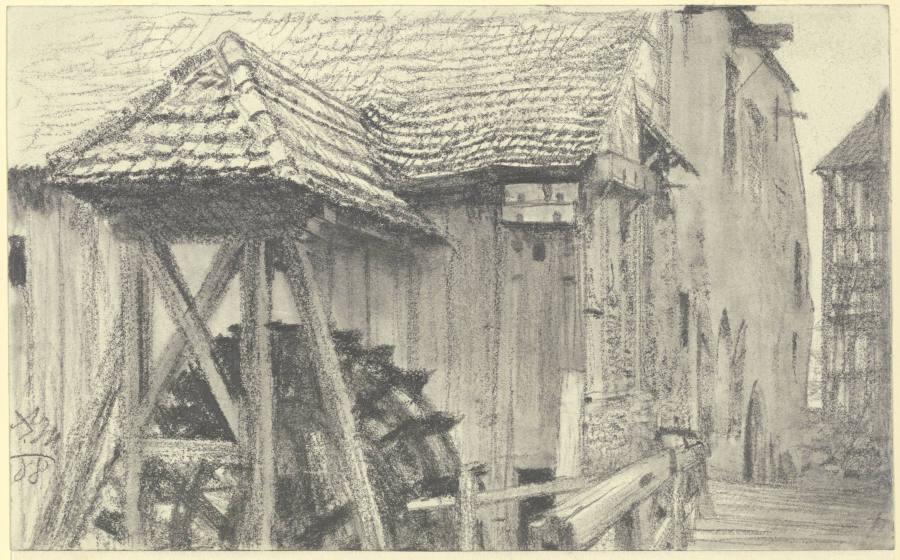 Water mill de Adolph Friedrich Erdmann von Menzel