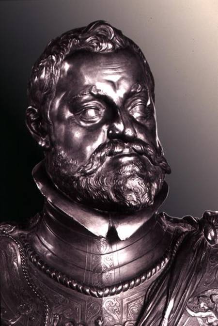 Rudolph II Holy Roman Emperor (1552-1612) detail of half length portrait bust de Adriaen de Vries