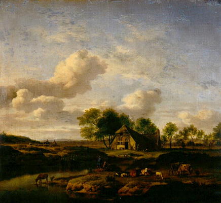 The Little Farm, 1661 (oil on canvas) de Adriaen van de Velde