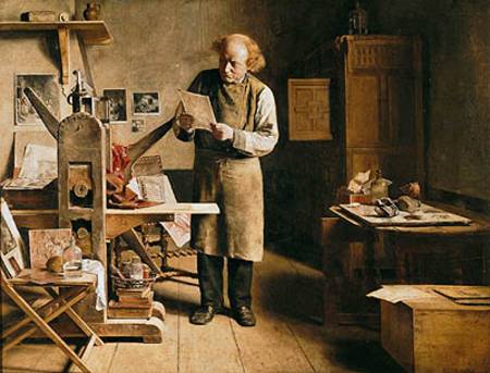 The Printer de Adrien Ferdinand de Braekeleer